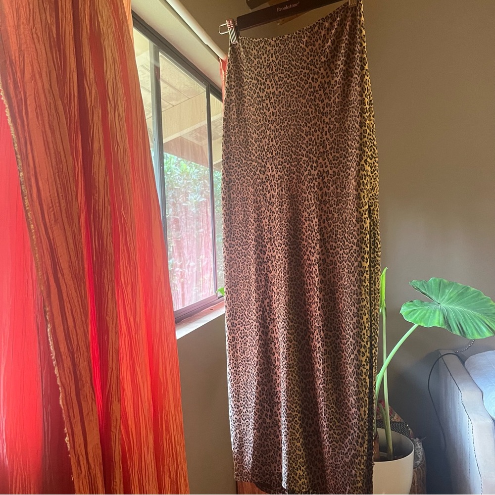 Vintage Mark Wong Nark Cheetah Print, High Slit, … - image 1